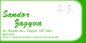 sandor zagyva business card